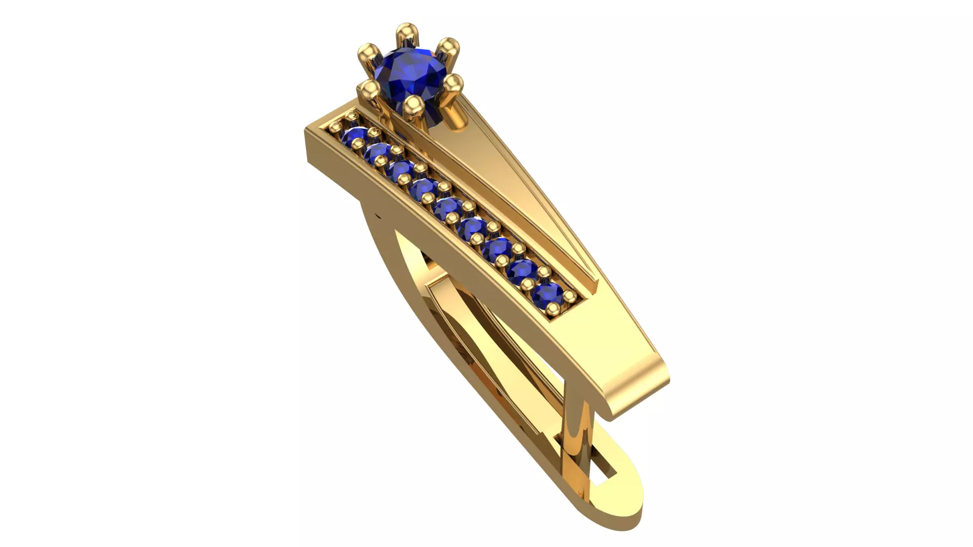 Golden Elegance Meets Blue Passion - Earring Collection--DL35-- 3D print model