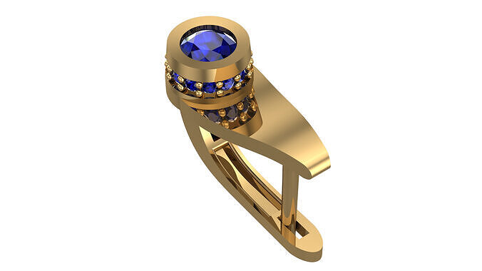 Golden Elegance Meets Blue Passion - Earring Collection--DL36-- 3D print model