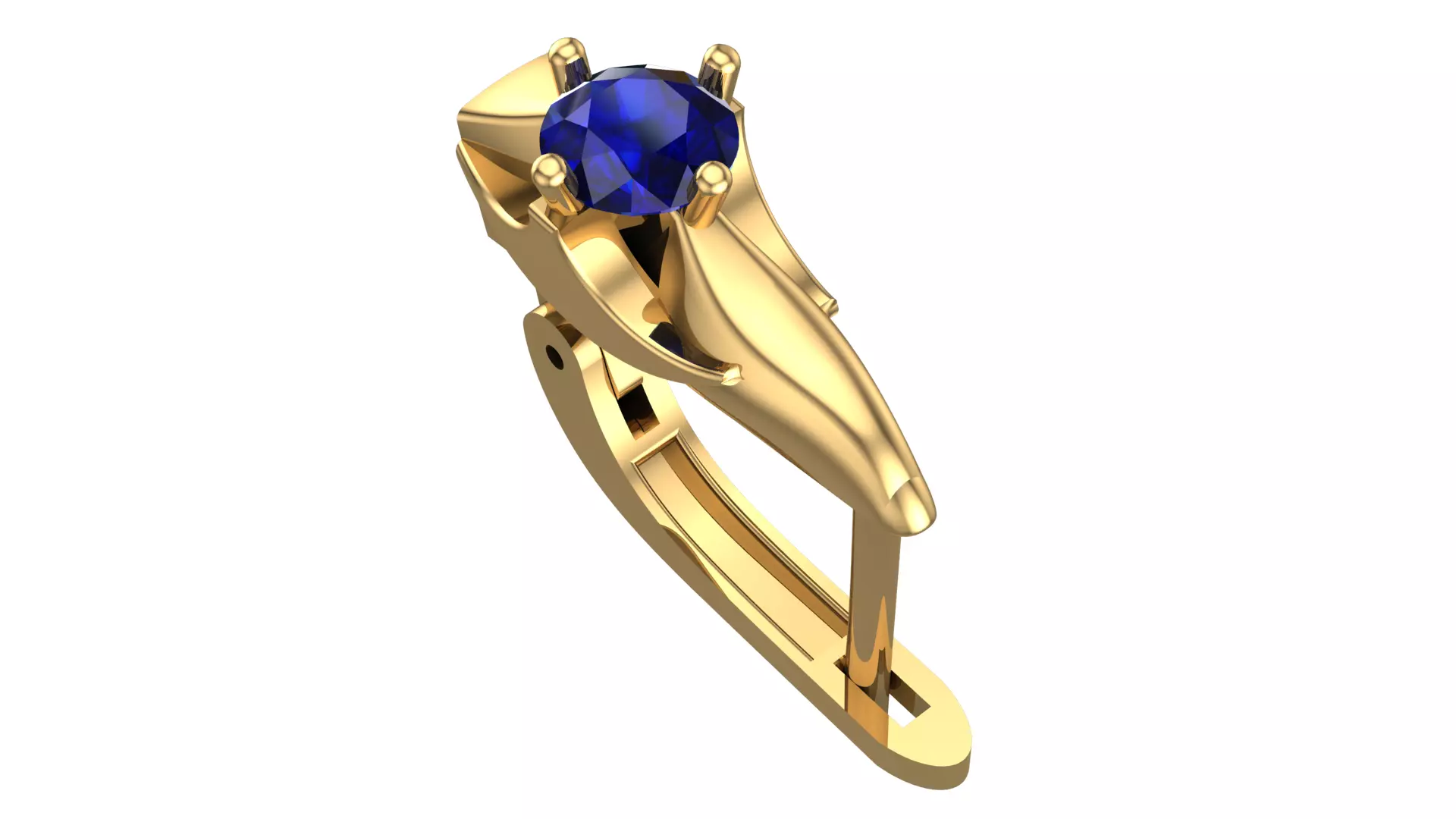 Golden Elegance Meets Blue Passion - Earring Collection--DL37-- 3D print model