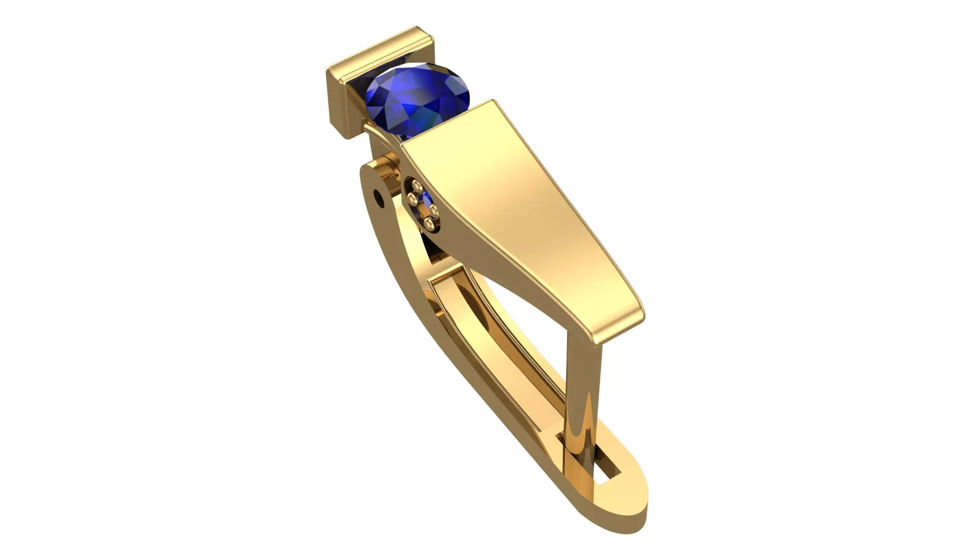 Golden Elegance Meets Blue Passion - Earring Collection--DL38-- 3D print model
