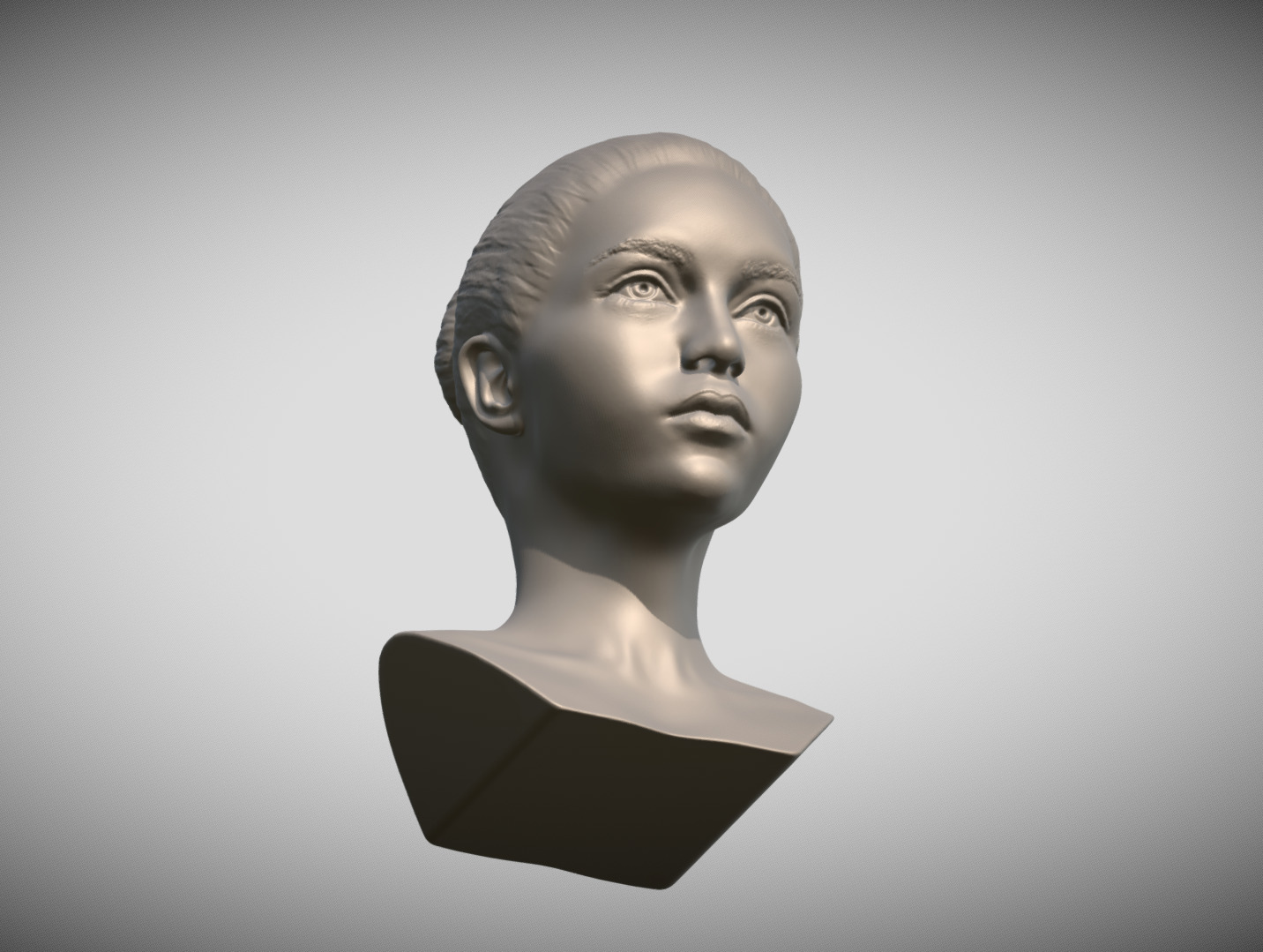Attractive woman bust 3D printing ready 7 3D print model_13