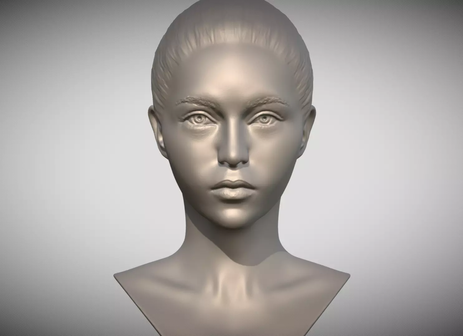 Attractive woman bust 3D printing ready 7 3D print model_0