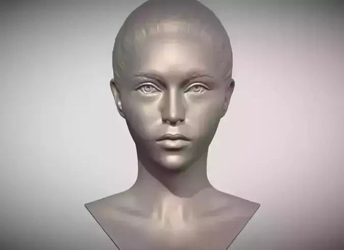 Attractive woman bust 3D printing ready 7