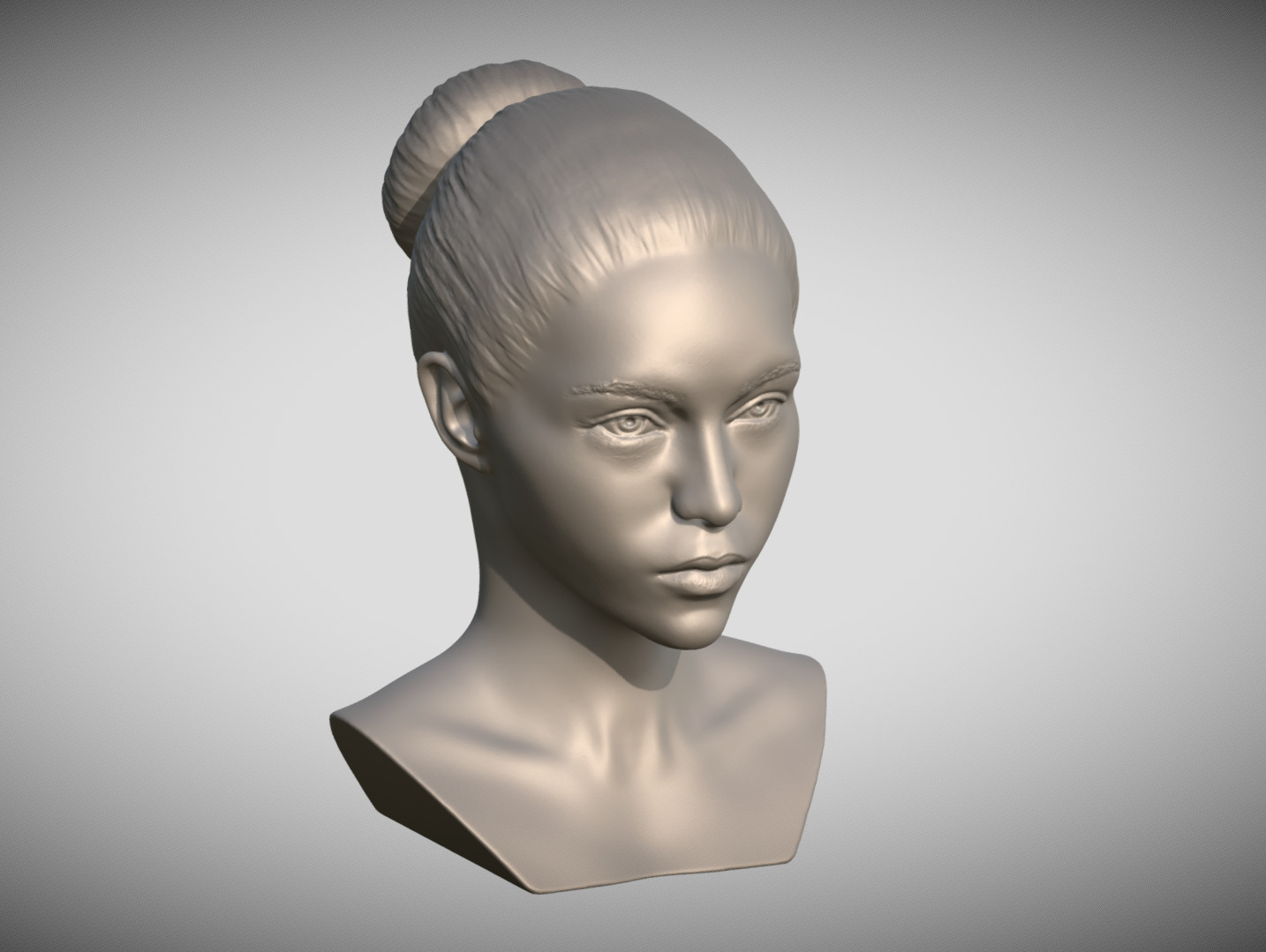 Attractive woman bust 3D printing ready 7 3D print model_12