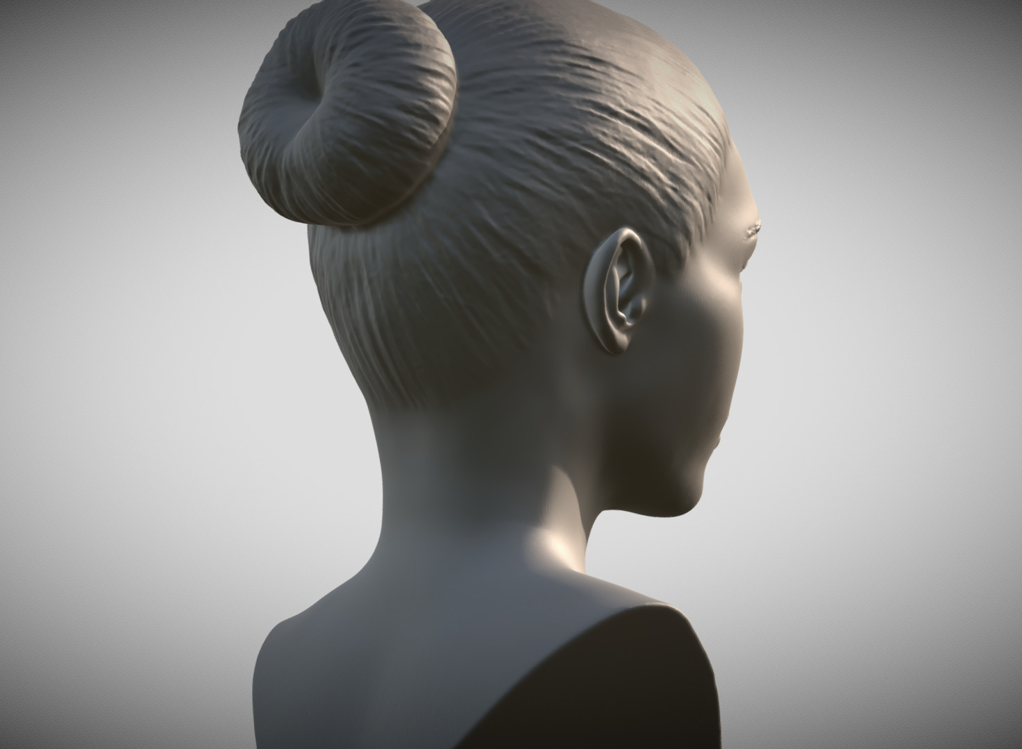 Attractive woman bust 3D printing ready 7 3D print model_5
