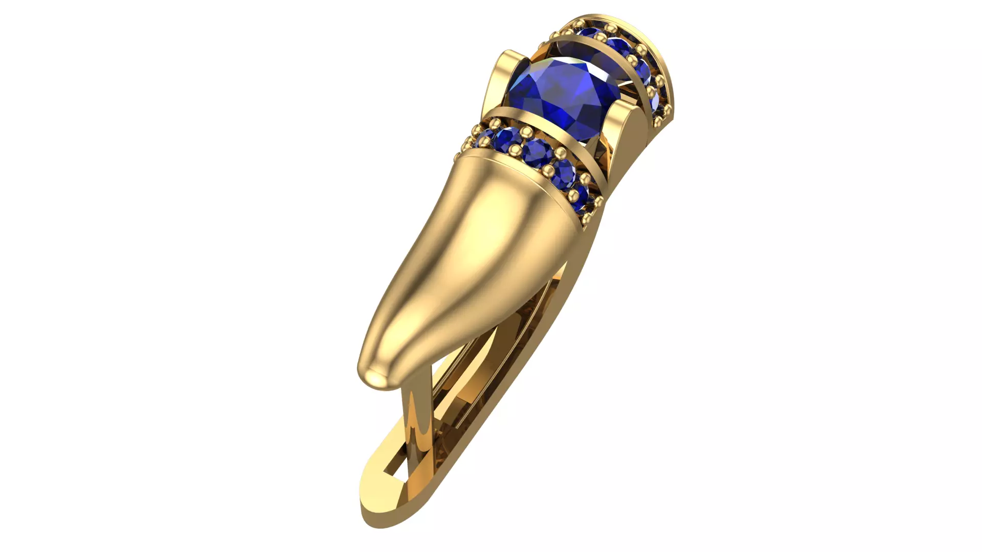 Golden Elegance Meets Blue Passion - Earring Collection--DL40-- 3D print model