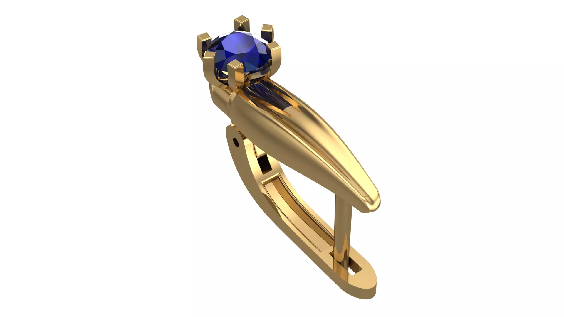 Golden Elegance Meets Blue Passion - Earring Collection--DL41-- 3D print model
