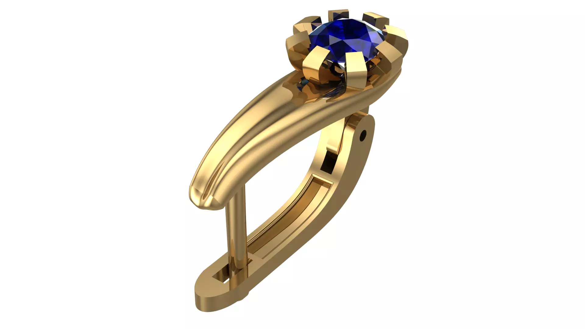 Golden Elegance Meets Blue Passion - Earring Collection--DL43-- 3D print model