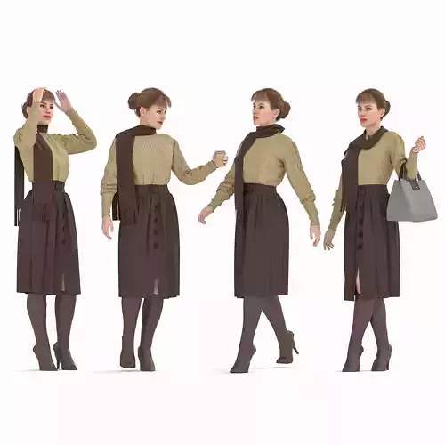 Authentic 3D Old School Teacher Outfit - Vintage Attire 