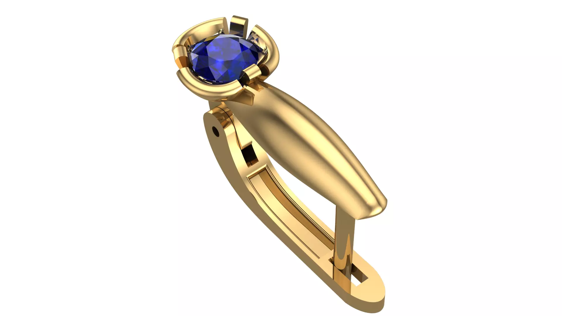 Golden Elegance Meets Blue Passion - Earring Collection--DL46-- 3D print model