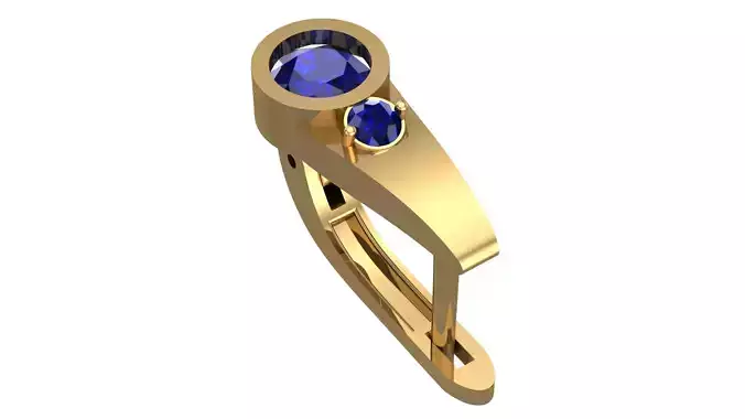 Golden Elegance Meets Blue Passion - Earring Collection--DL47--