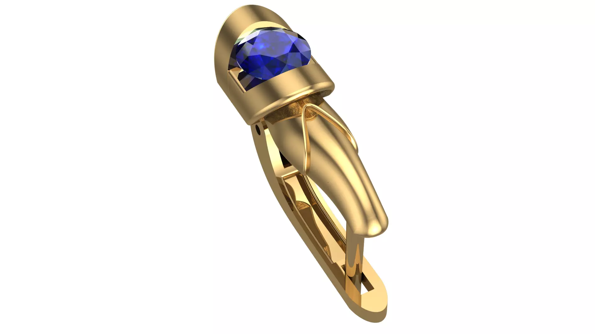 Golden Elegance Meets Blue Passion - Earring Collection--DL48-- 3D print model