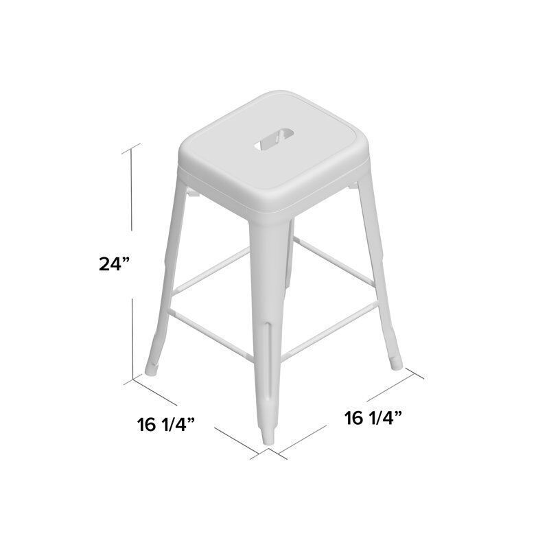 Candys Stackable Patio Bar Stool - 2 Colour 3D model_2