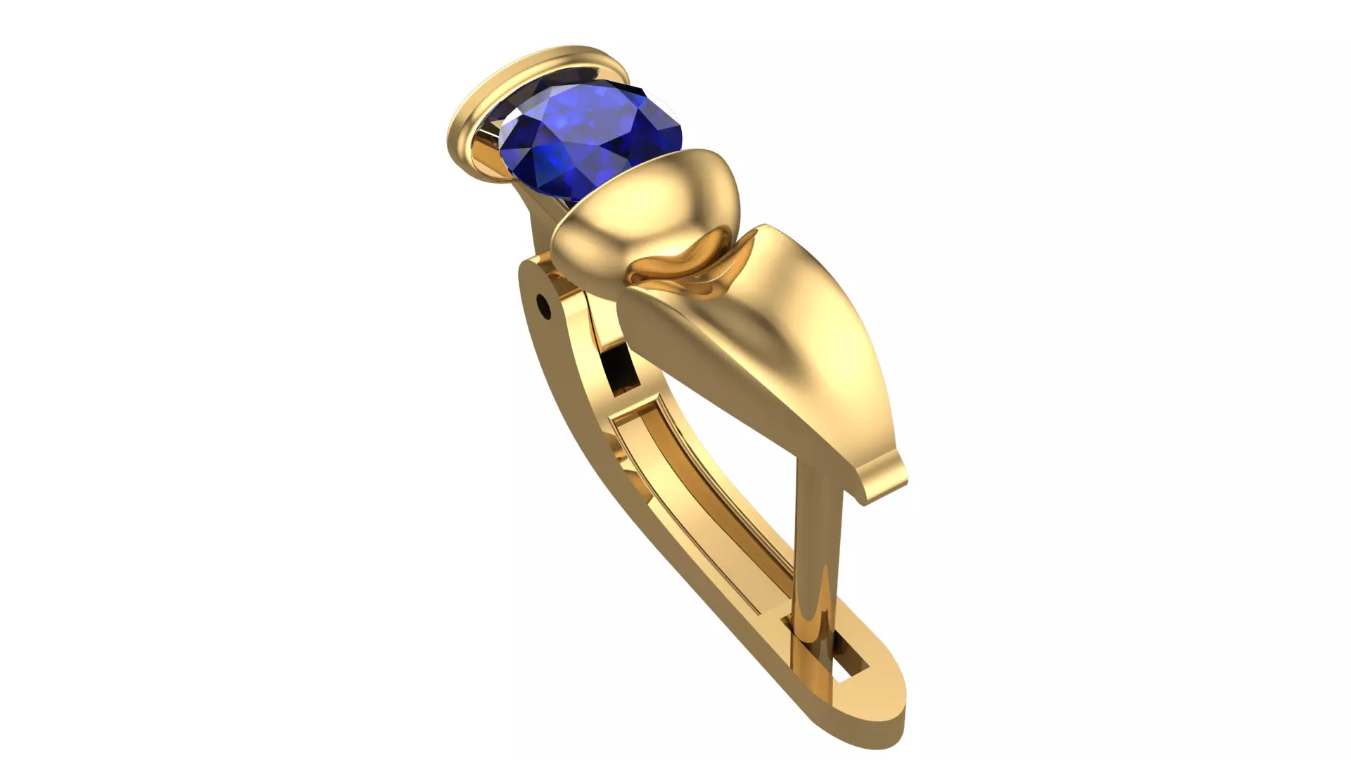 Golden Elegance Meets Blue Passion - Earring Collection--DL49-- 3D print model