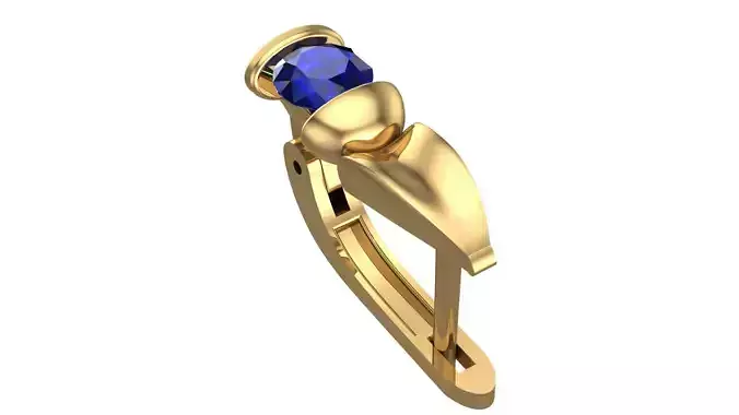 Golden Elegance Meets Blue Passion - Earring Collection--DL49--