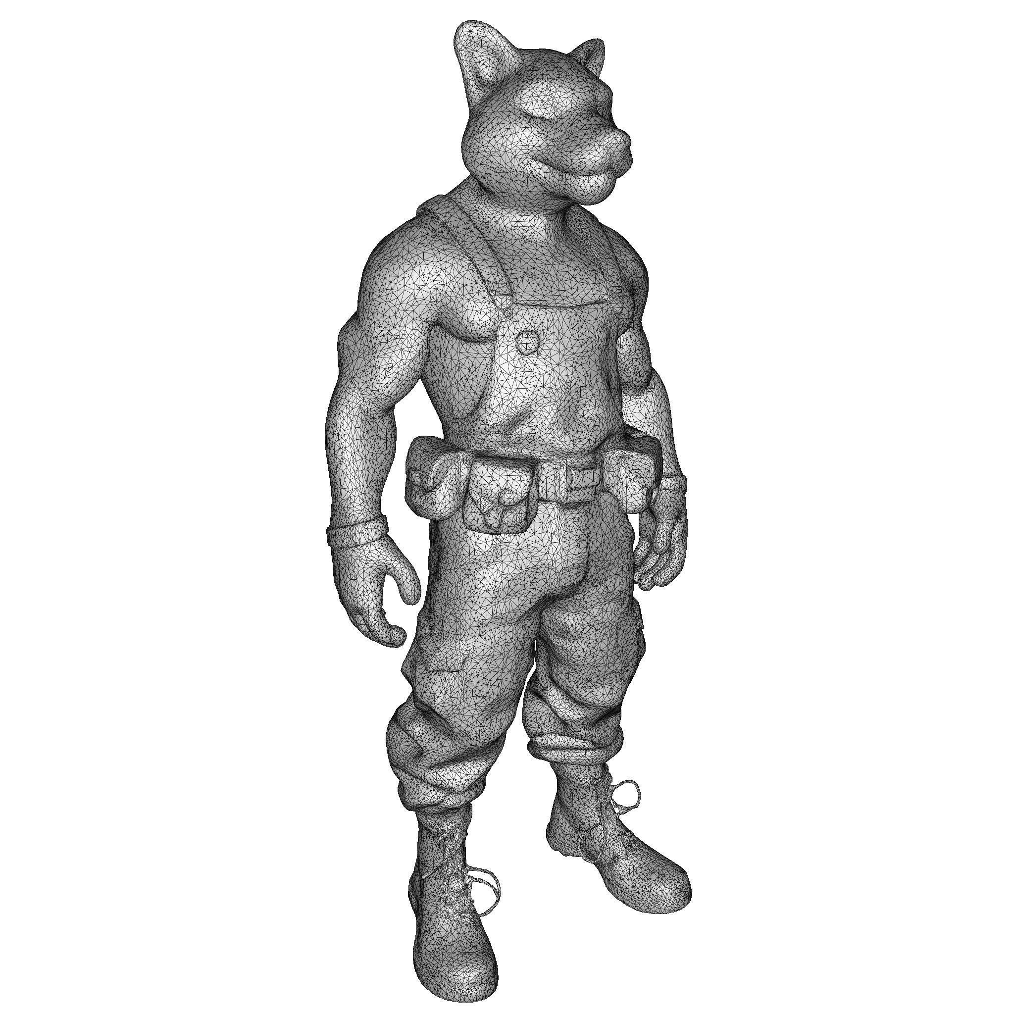 Anthropomorphic Animal Character Collection 3D print model_3