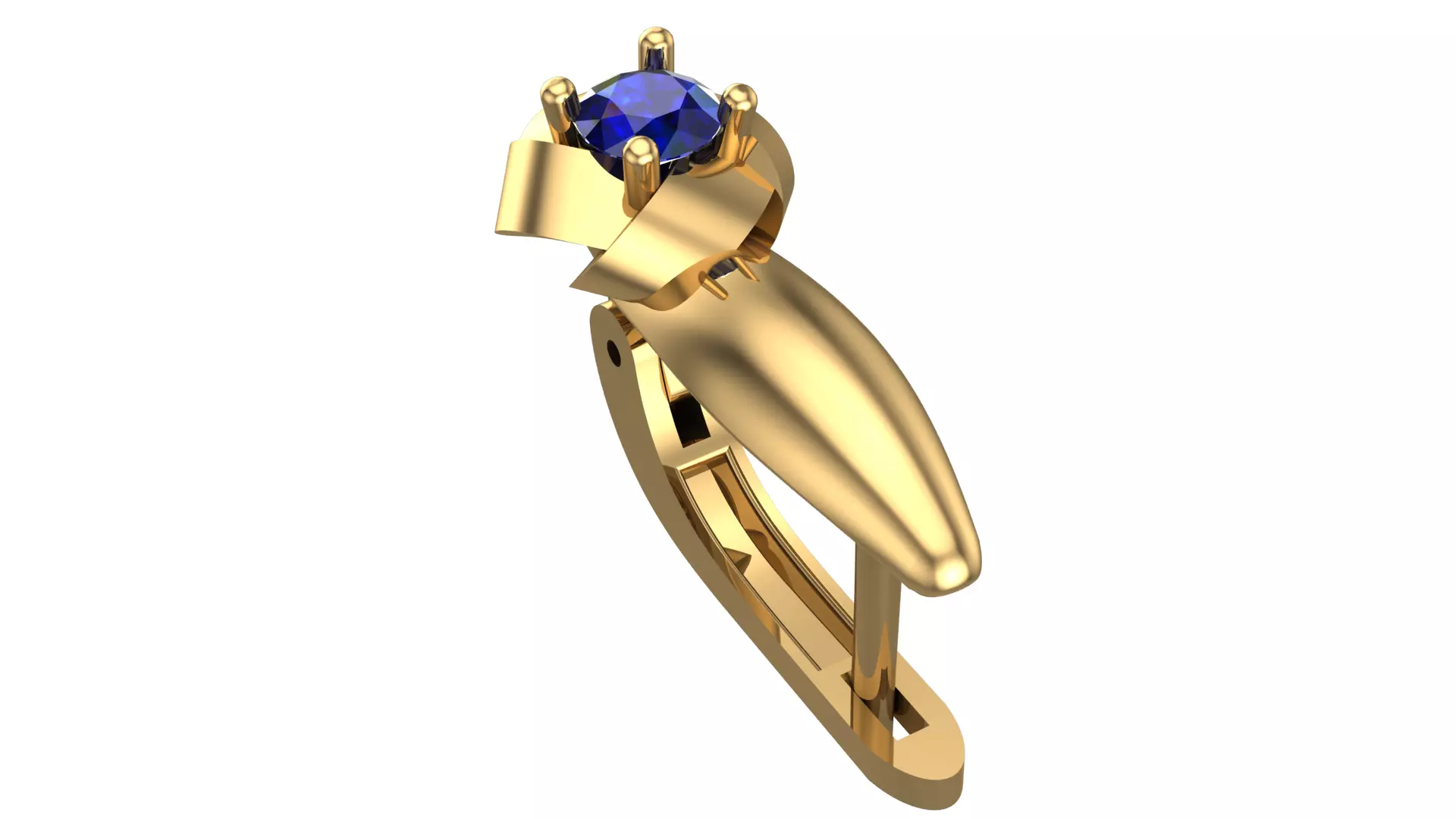 Golden Elegance Meets Blue Passion - Earring Collection--DL53-- 3D print model