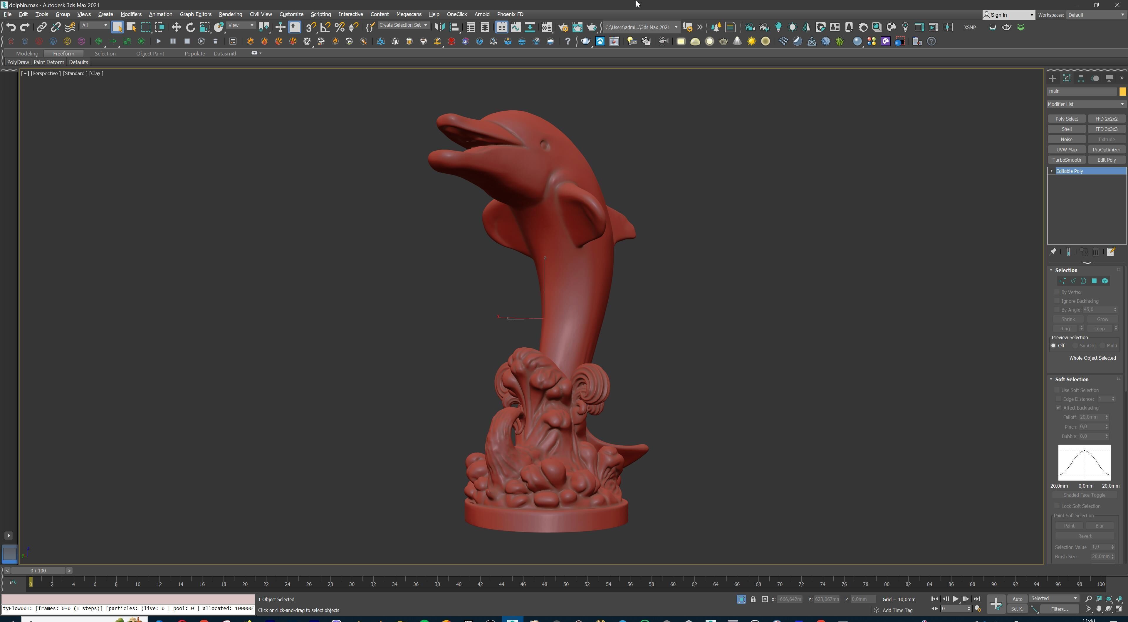 Dolphin Jumping Over Ocean Waves 3D print model_27