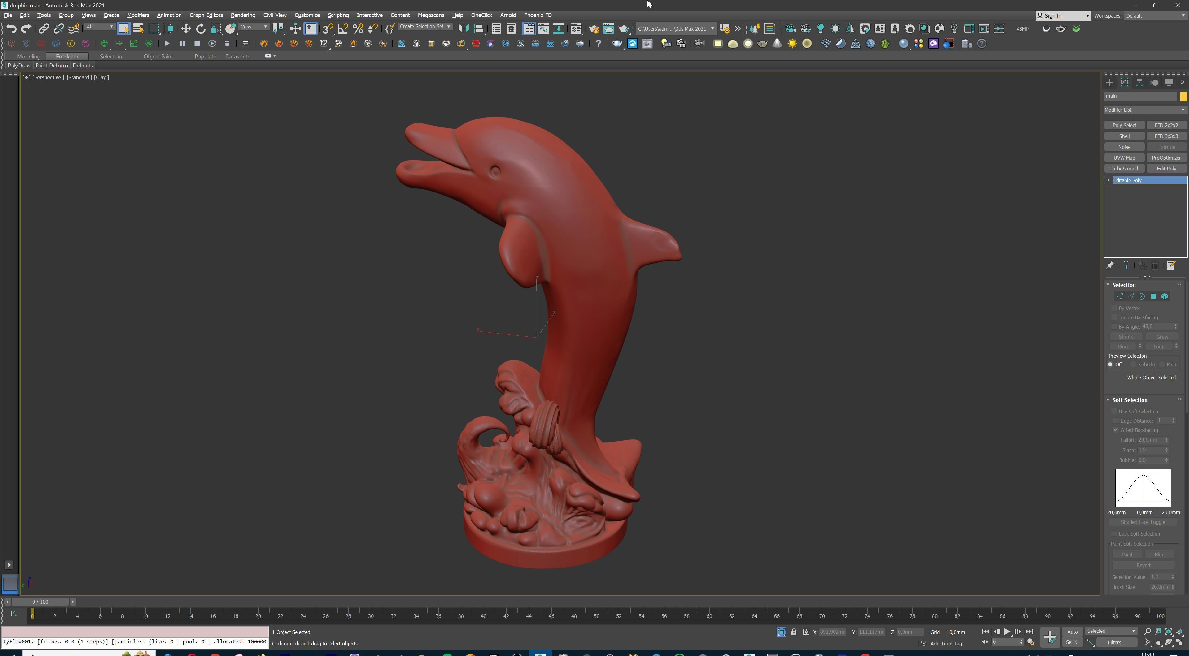 Dolphin Jumping Over Ocean Waves 3D print model_32