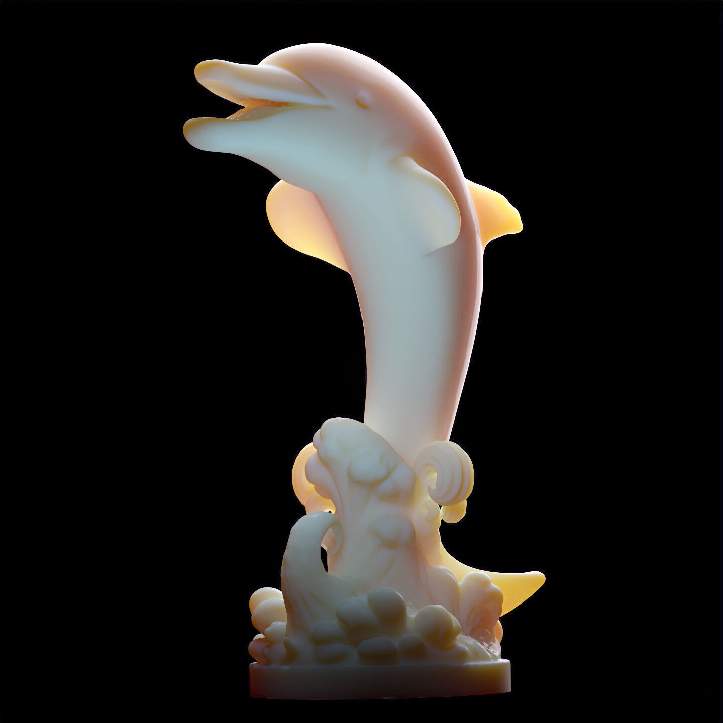 Dolphin Jumping Over Ocean Waves 3D print model_2