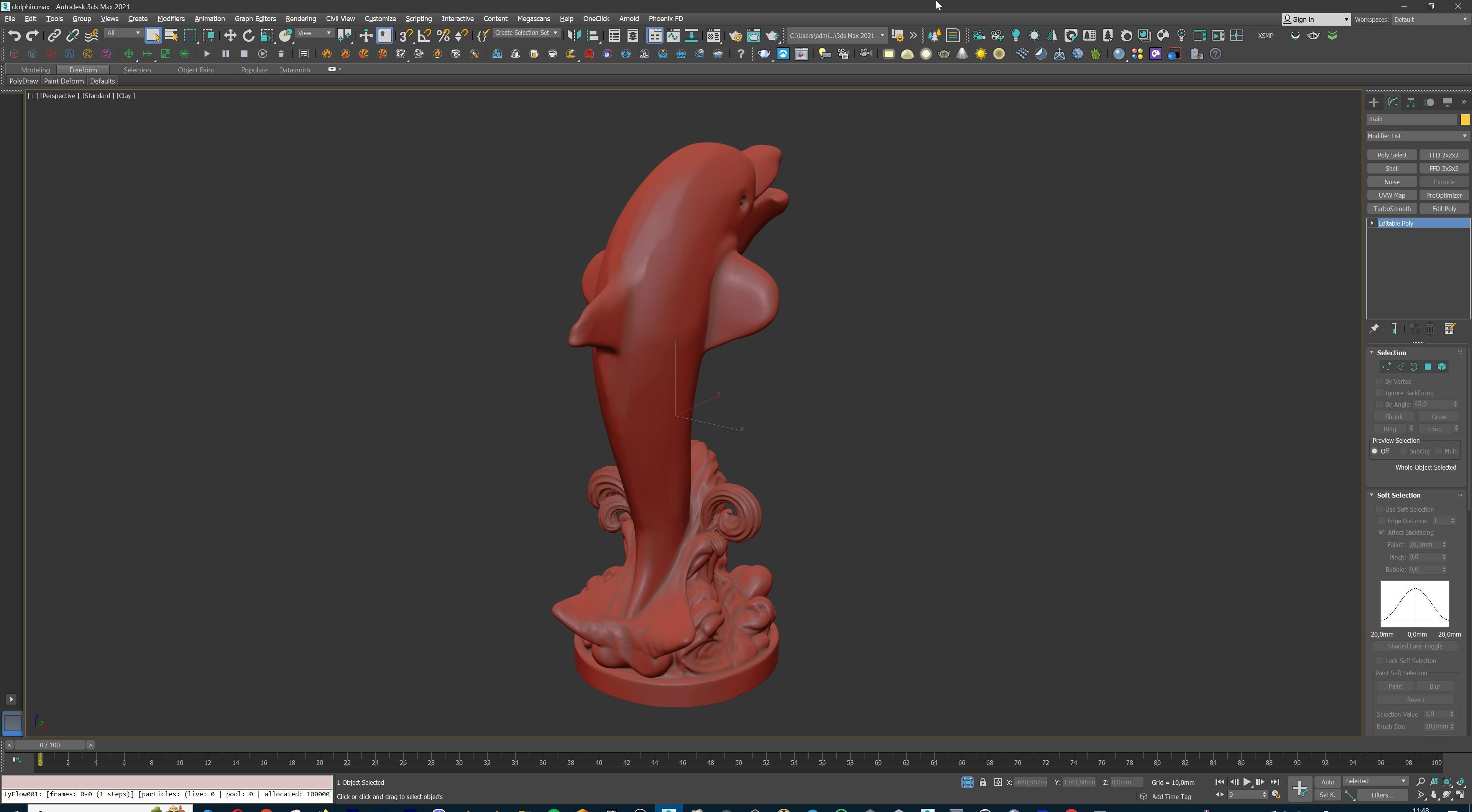 Dolphin Jumping Over Ocean Waves 3D print model_31