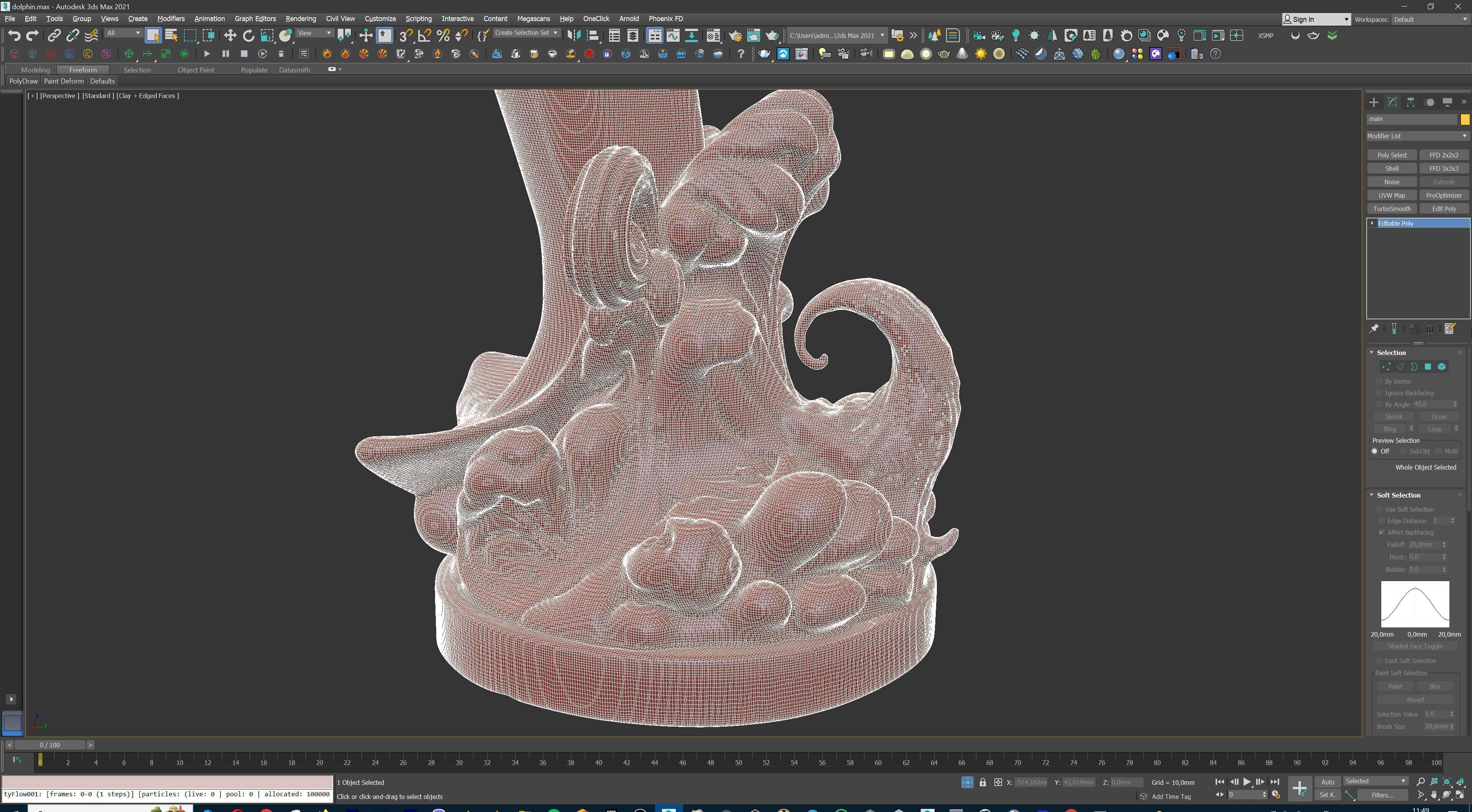 Dolphin Jumping Over Ocean Waves 3D print model_34