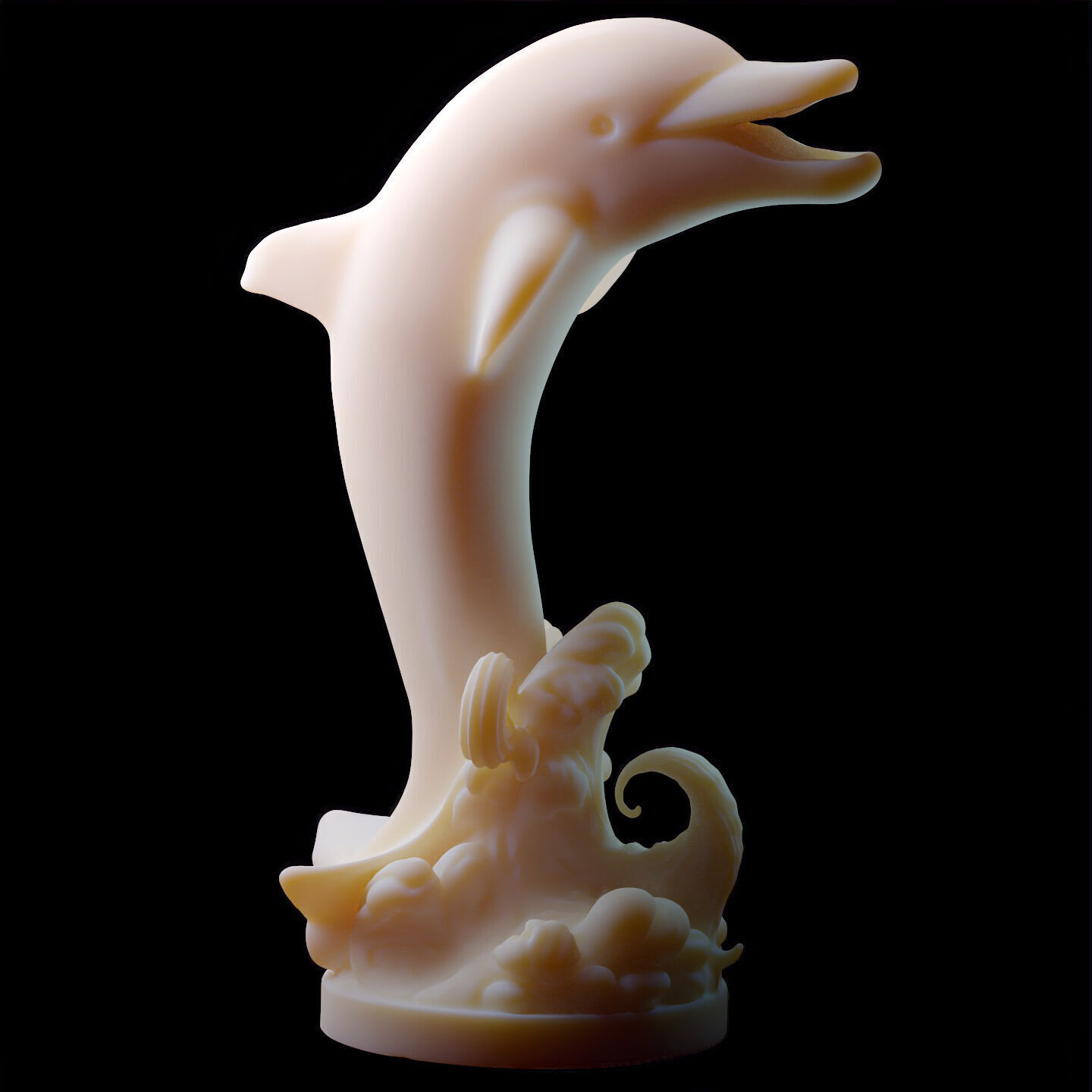 Dolphin Jumping Over Ocean Waves 3D print model_12