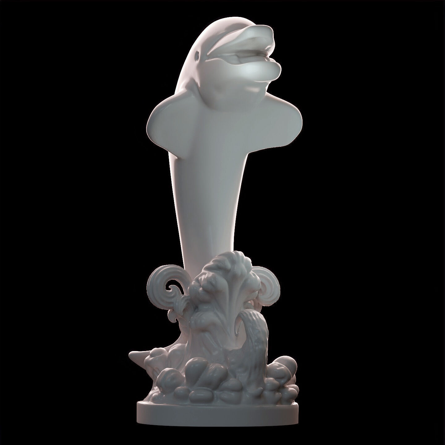 Dolphin Jumping Over Ocean Waves 3D print model_13