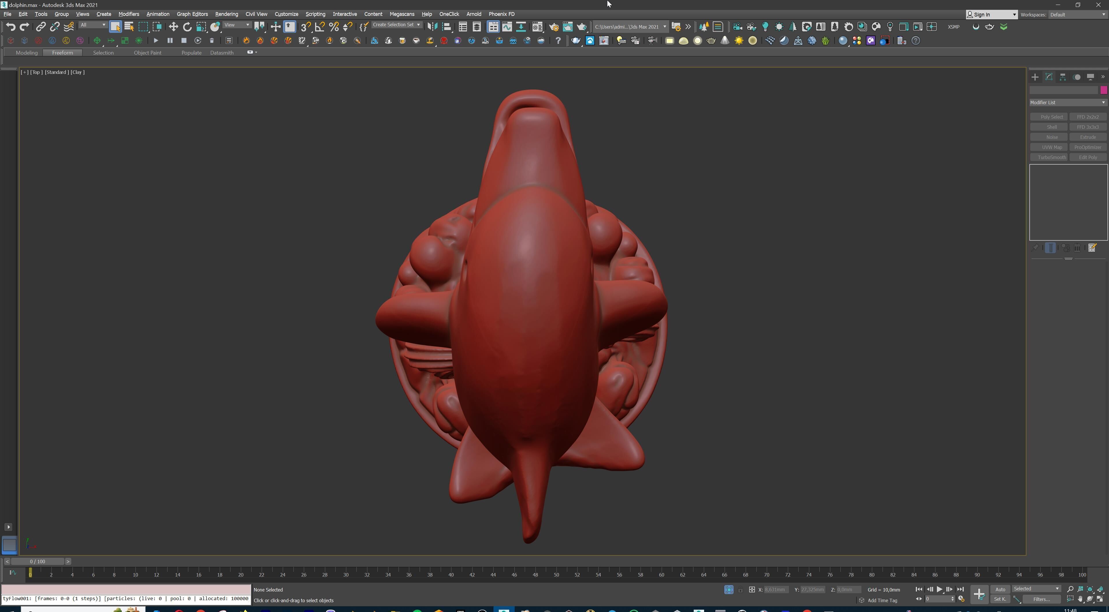 Dolphin Jumping Over Ocean Waves 3D print model_26