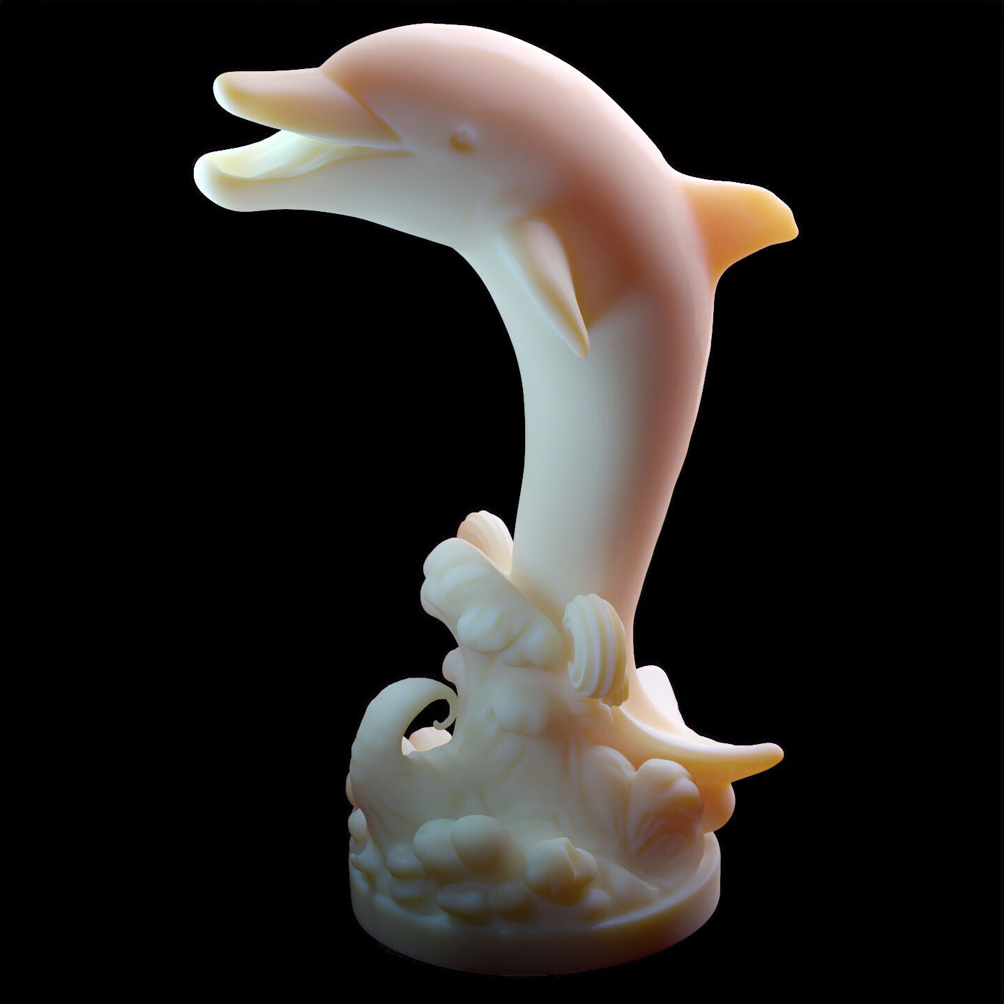 Dolphin Jumping Over Ocean Waves 3D print model_7