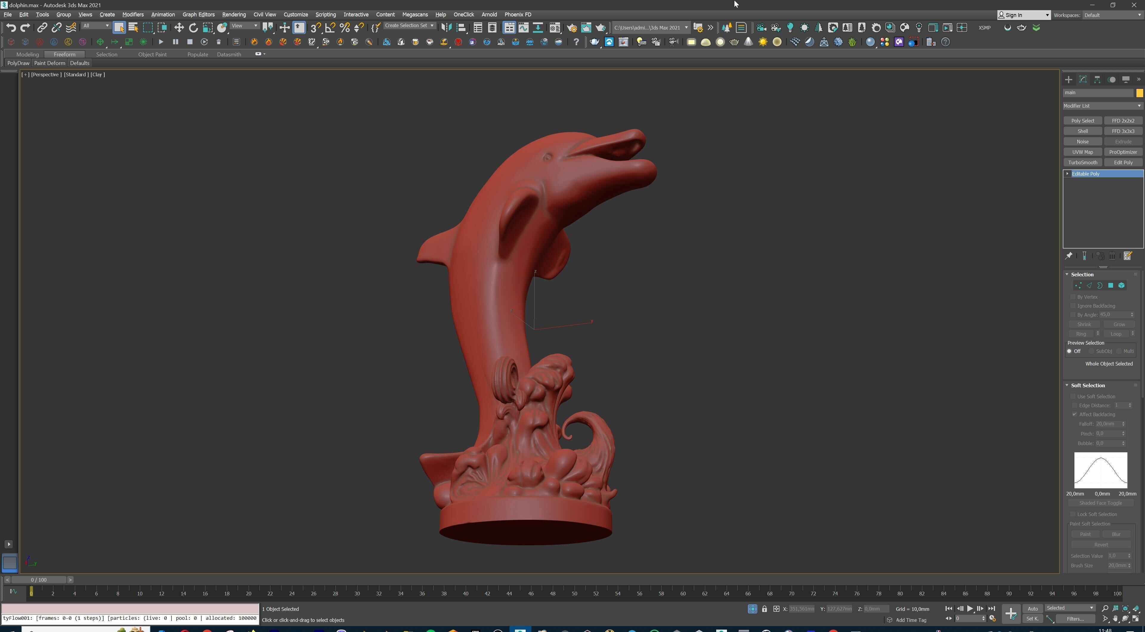 Dolphin Jumping Over Ocean Waves 3D print model_29