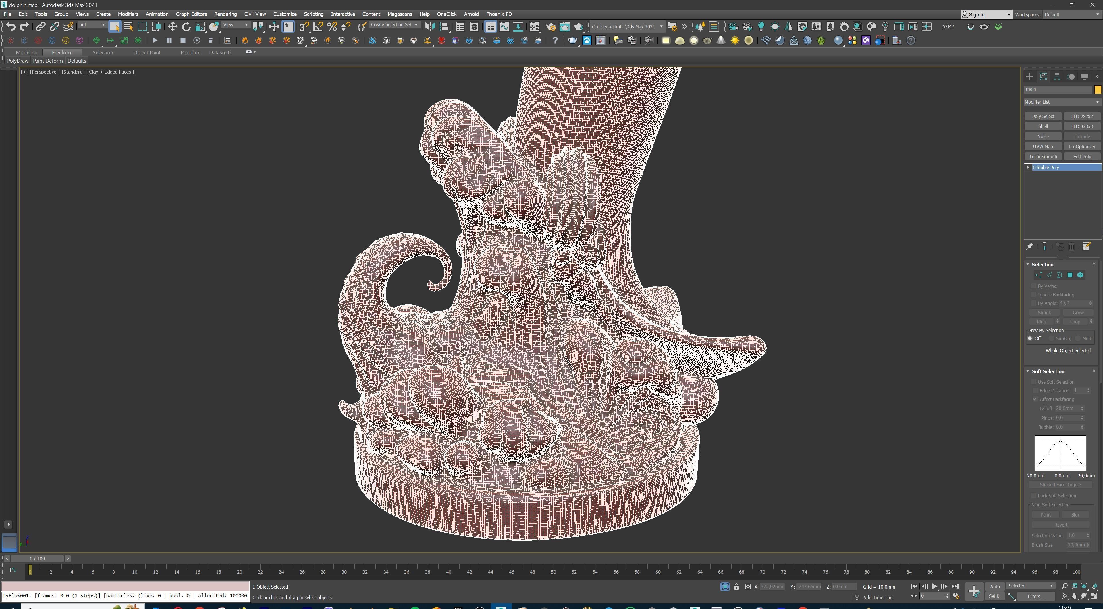 Dolphin Jumping Over Ocean Waves 3D print model_33