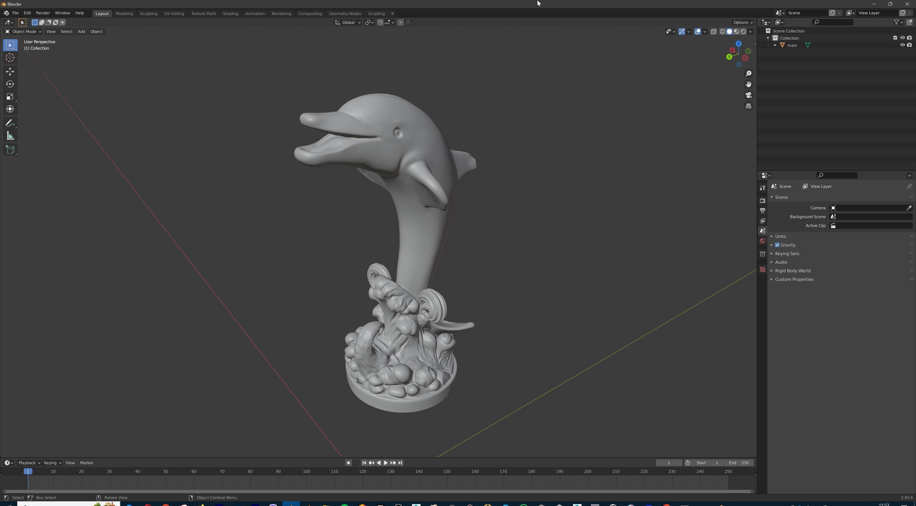 Dolphin Jumping Over Ocean Waves 3D print model_39