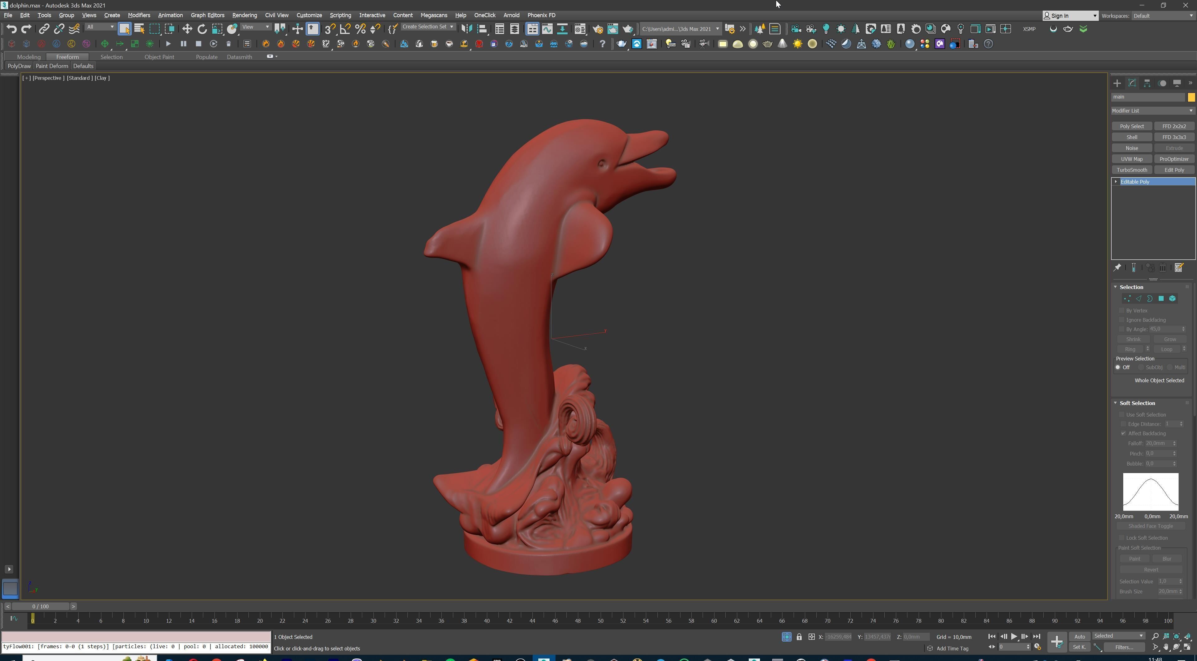 Dolphin Jumping Over Ocean Waves 3D print model_30