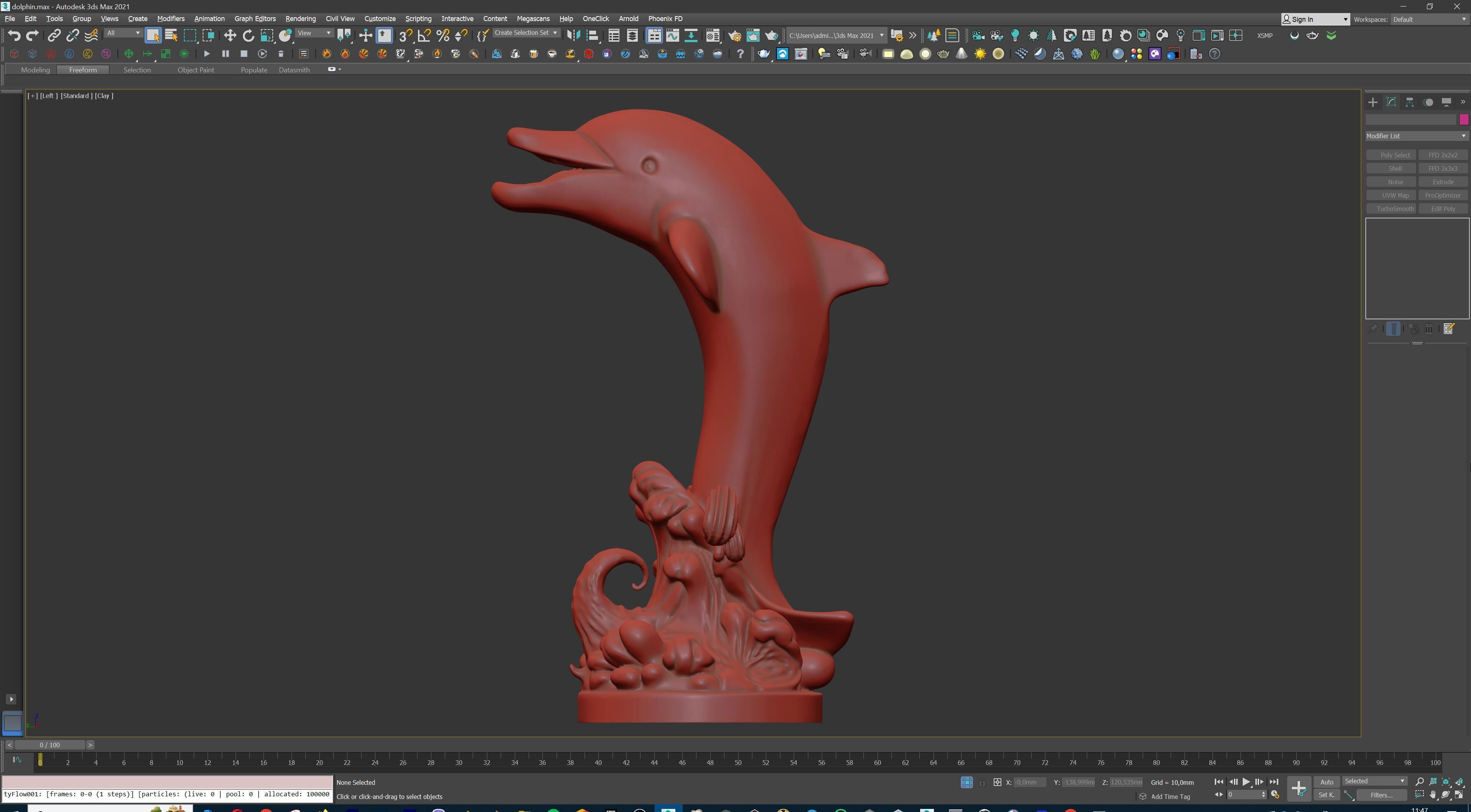 Dolphin Jumping Over Ocean Waves 3D print model_25