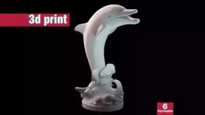 Dolphin Jumping Over Ocean Waves