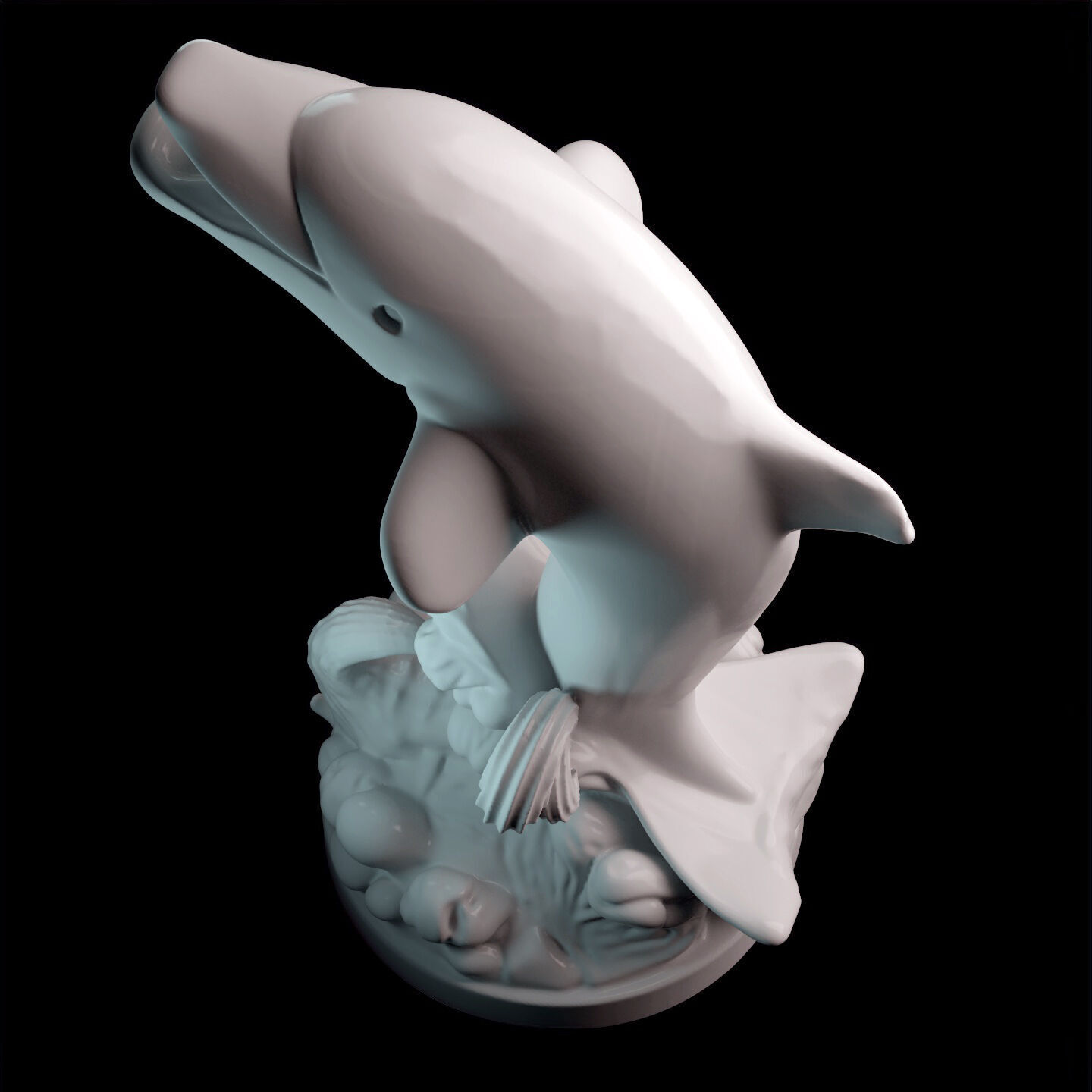 Dolphin Jumping Over Ocean Waves 3D print model_6