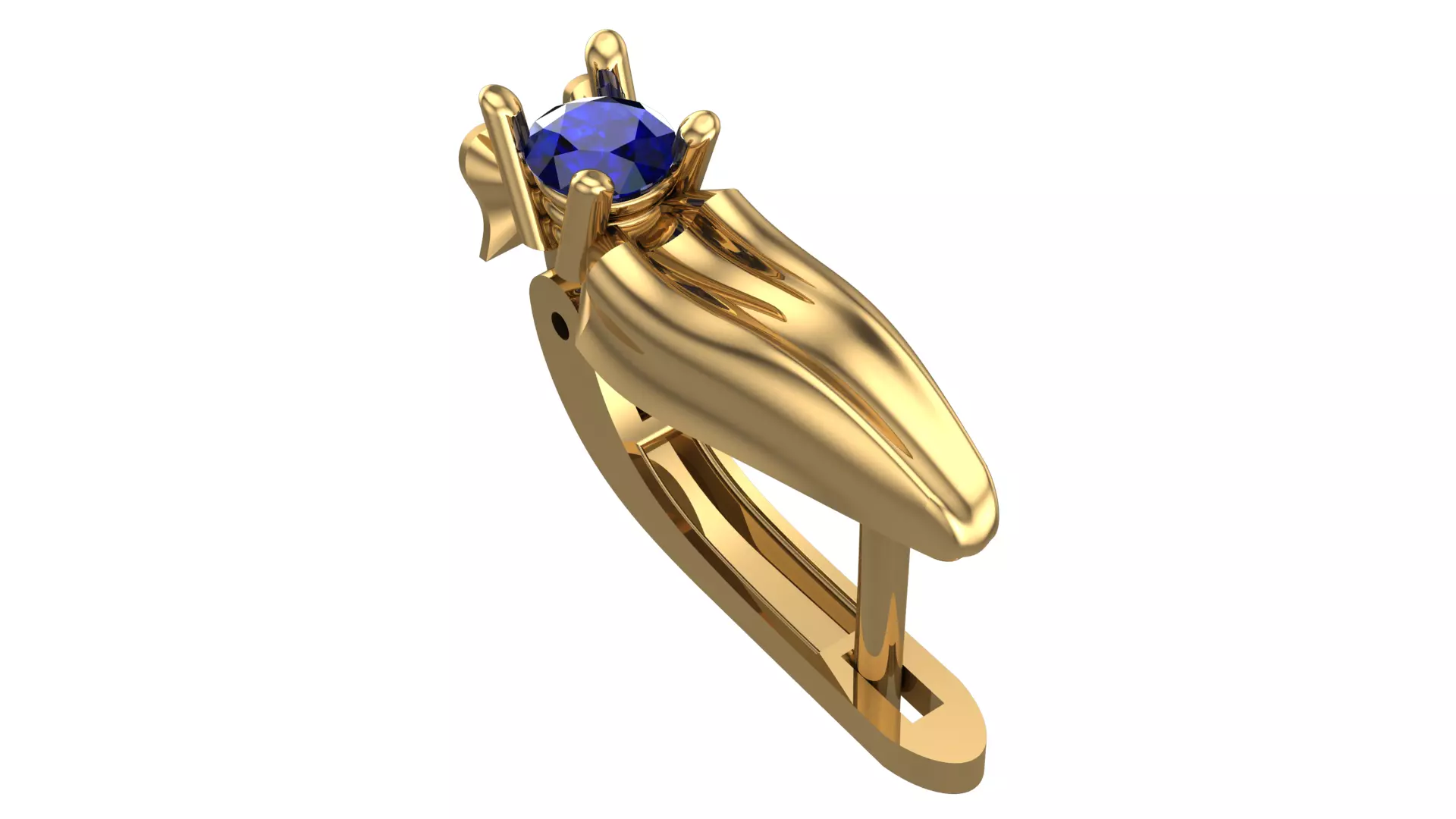 Golden Elegance Meets Blue Passion - Earring Collection--DL56-- 3D print model