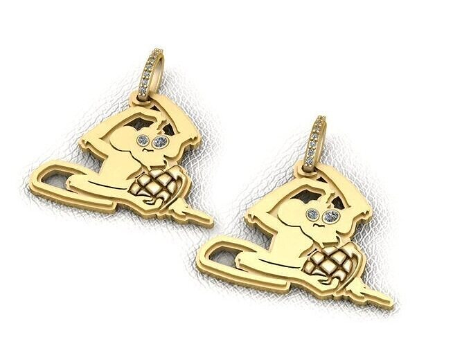 monkey pendant 3D print model