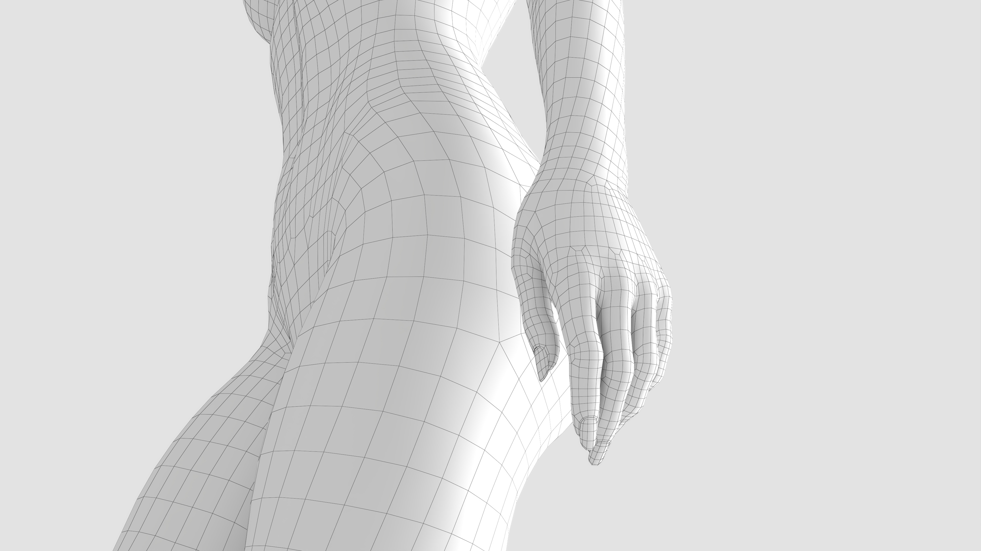 Sexy Girl 3D model  Full Nude Low-poly  Low-poly 3D model_12
