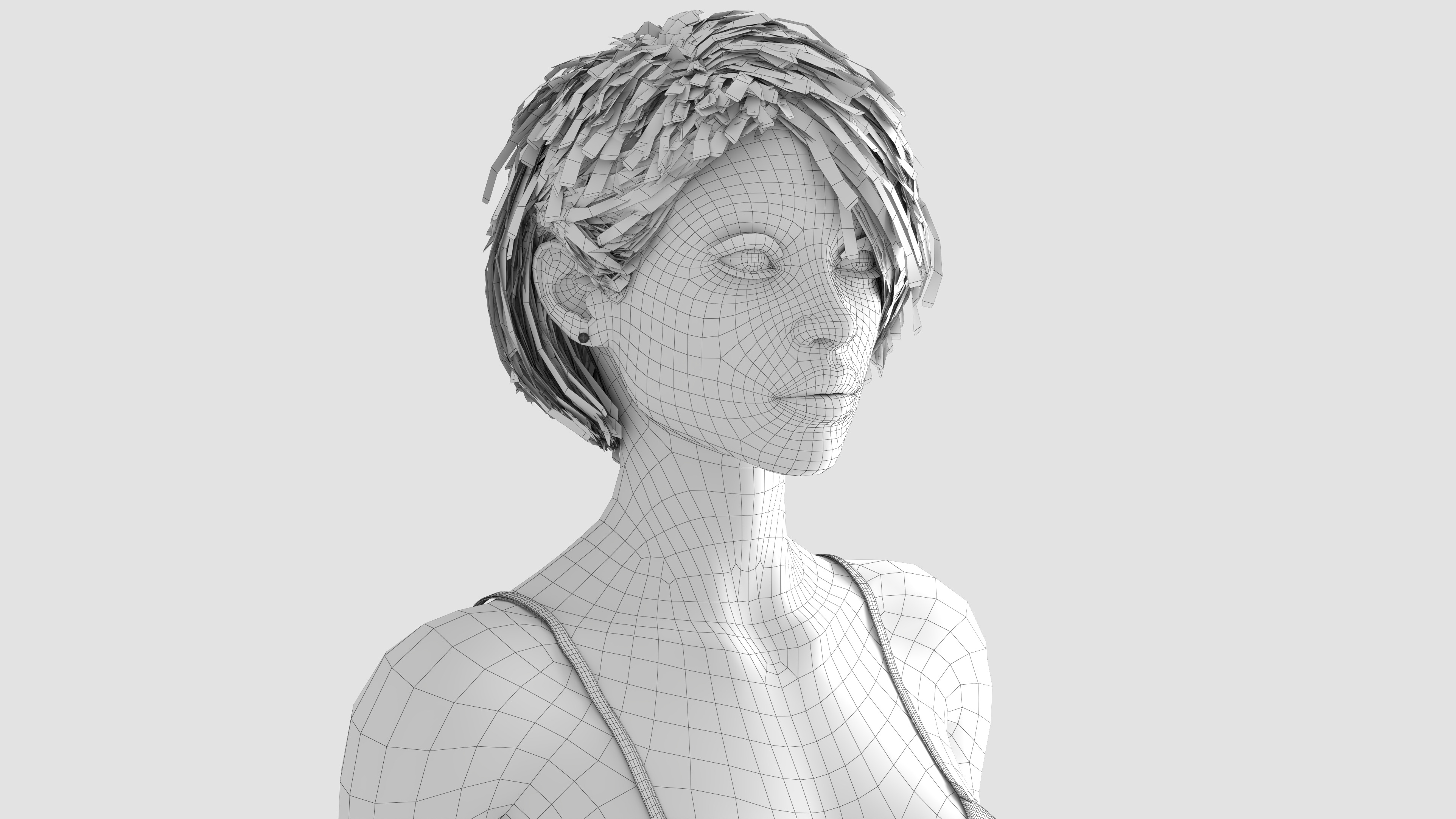 Sexy Girl 3D model  Full Nude Low-poly  Low-poly 3D model_14