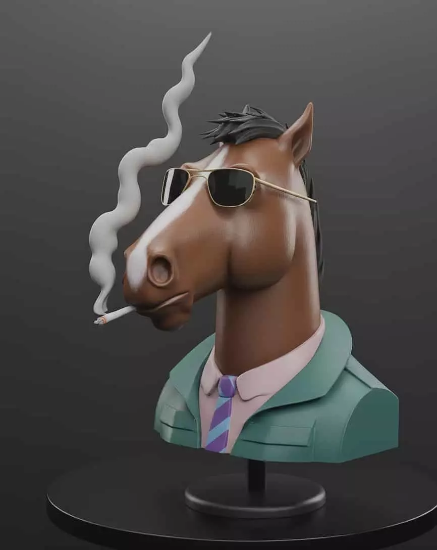 BoJack Horseman 3D Model Lychee Pre-Supported STL 3D print model