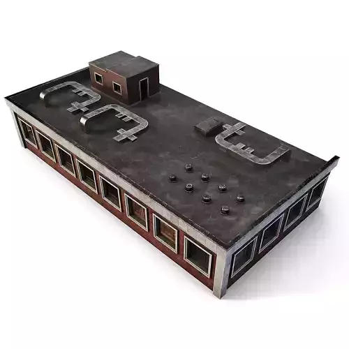 Tenement Building Roof Floor Low-poly 3D model