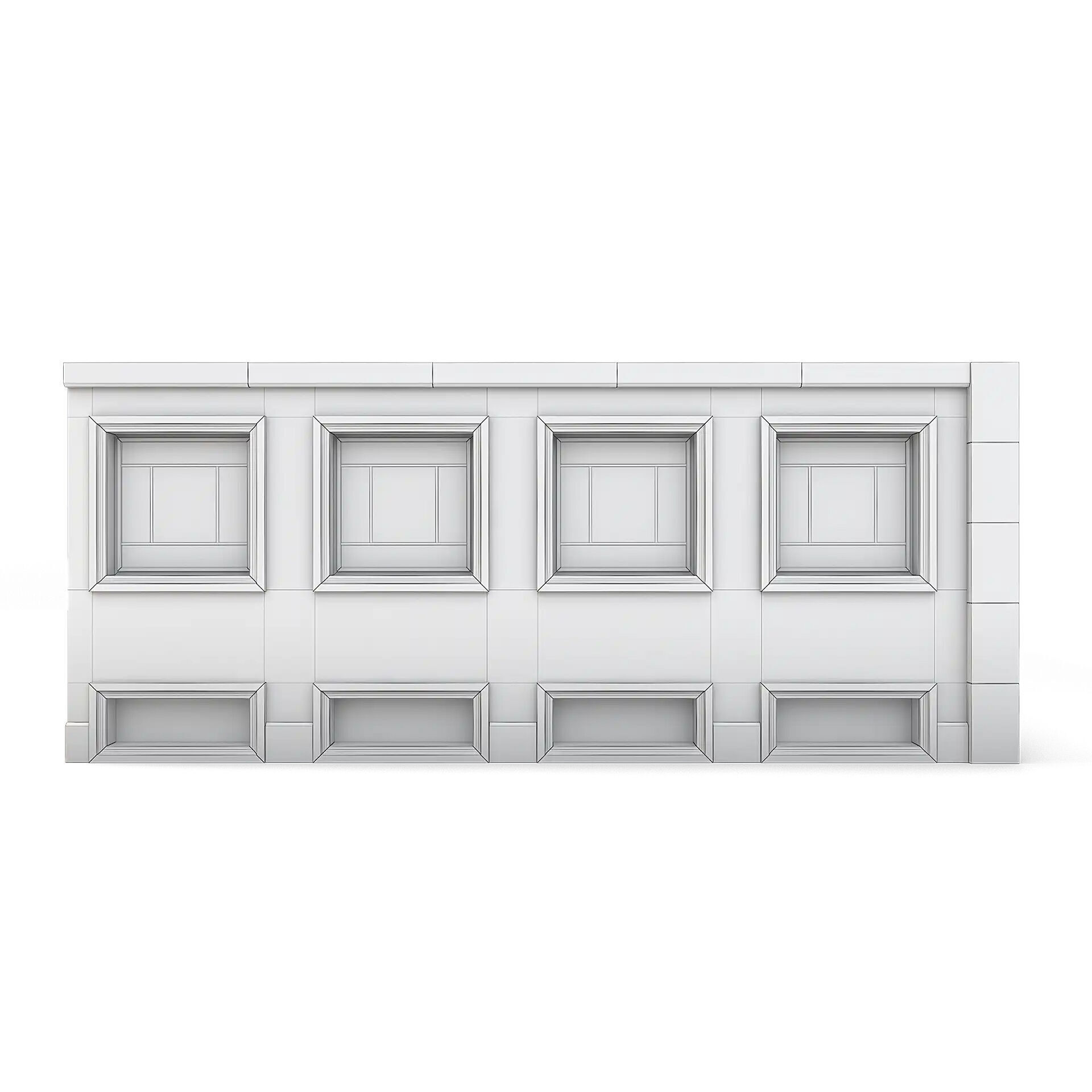 Tenement Building Ground Floor Low-poly 3D model_7