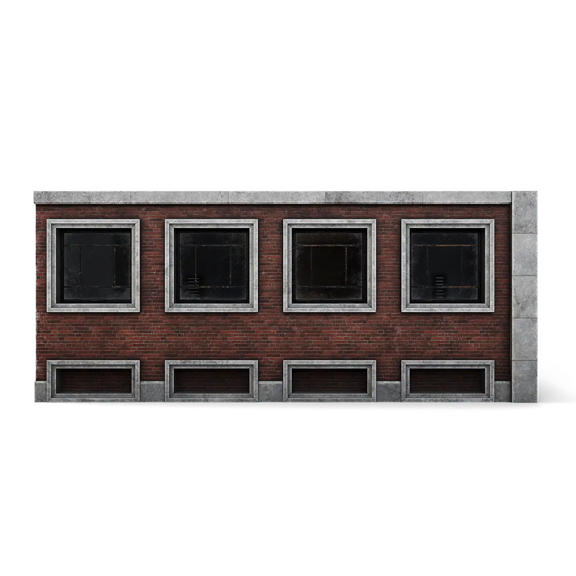 Tenement Building Ground Floor Low-poly 3D model_6