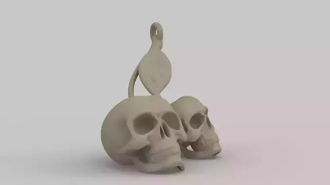 Halloween Cherry Skulls Pendant