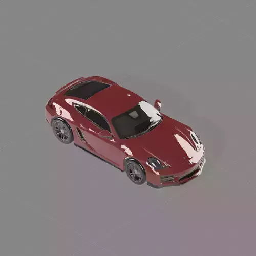 Red Porche Lookalike sports car 3d model Low-poly 3D model