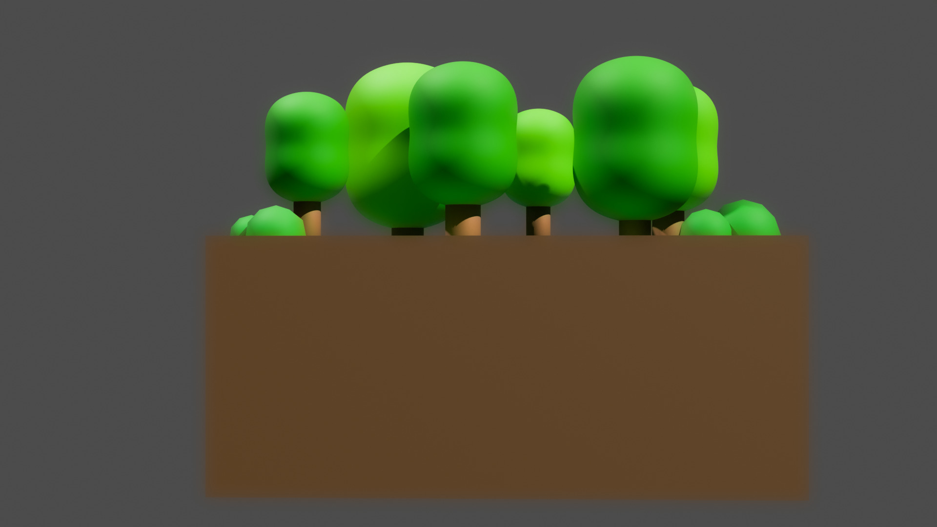 Stylized Natural Environment Low Polygon Mini Forest Scene Free low-poly 3D model_1