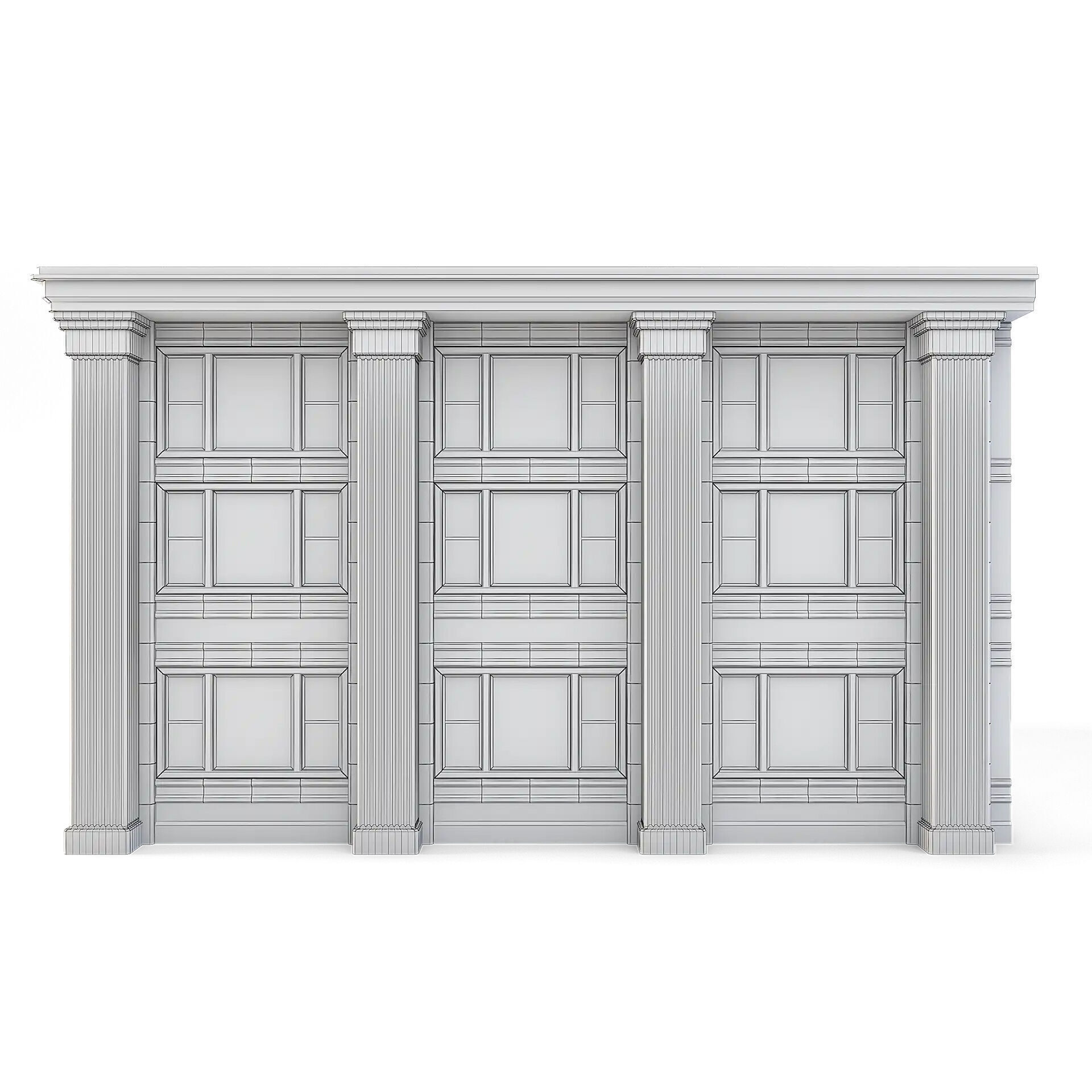 Tenement Building Ground Floor Low-poly 3D model_5