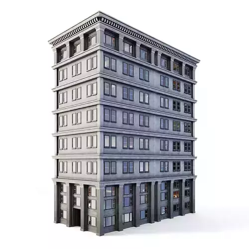 Tenement Building Low-poly 3D model